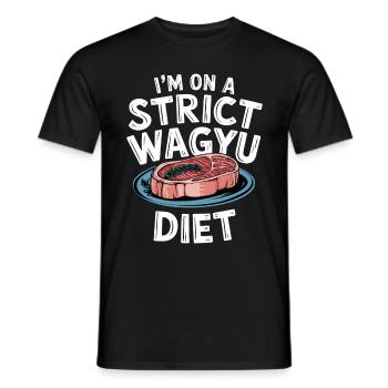 Wagyu Steak - Men's T-Shirt - black - Front - AI Model Male 178 light (178cm)