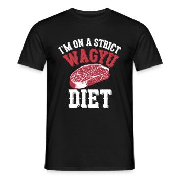 Wagyu Steak - Men's T-Shirt - black - Front - AI Model Male 178 light (178cm)