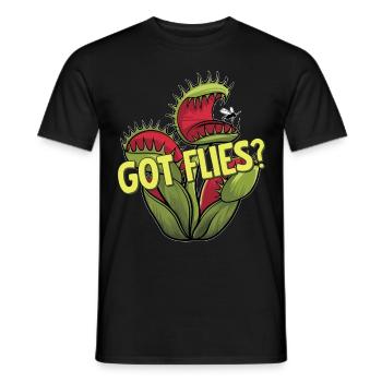 Venusfliegenfalle Karnivore Pflanze Design - Männer T-Shirt - Schwarz - Vorne - AI Model Male 178 light (178cm)