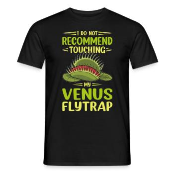 Venusfliegenfalle Karnivore Pflanze Design - Männer T-Shirt - Schwarz - Vorne - AI Model Male 178 light (178cm)