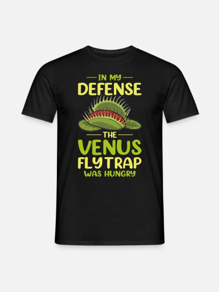 Venus Flytrap Carnivore Plant Design - Men's T-Shirt - black