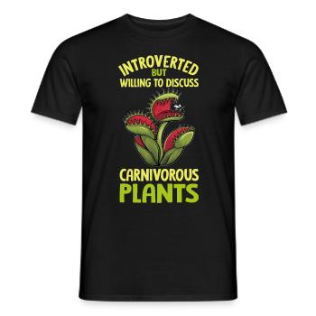 Venusfliegenfalle Karnivore Pflanze Design - Männer T-Shirt - Schwarz - Vorne - AI Model Male 178 light (178cm)
