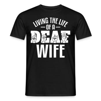Fierté des sourds Langue des signes ASL - T-shirt homme - noir - Devant - AI Model Male 178 light (178cm)