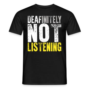 Deaf Pride ASL Gebärdensprache - Männer T-Shirt - Schwarz - Vorne - AI Model Male 178 light (178cm)