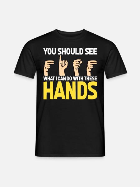 Deaf Pride ASL - Men's T-Shirt - black