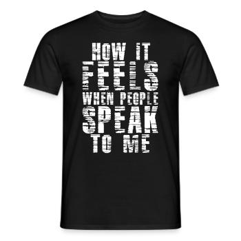 Deaf Pride ASL Gebärdensprache - Männer T-Shirt - Schwarz - Vorne - AI Model Male 178 light (178cm)