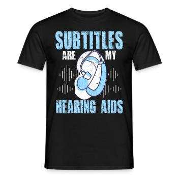 Deaf Pride ASL Gebärdensprache - Männer T-Shirt - Schwarz - Vorne - AI Model Male 178 light (178cm)