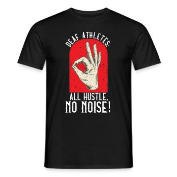 Deaf Pride Awareness ASL - Men's T-Shirt - black - Front - AI Model Male 178 light (178cm)