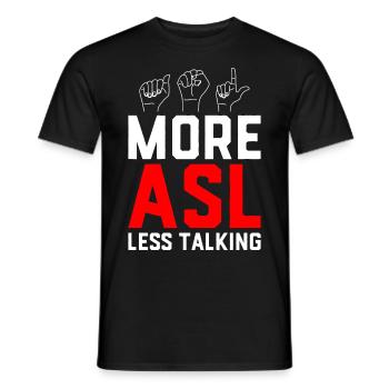 Sensibilisation à la fierté des sourds Langue des signes - T-shirt homme - noir - Devant - AI Model Male 178 light (178cm)