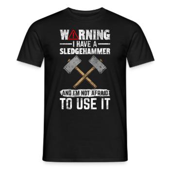 Démolition de maison amusante n’a pas de masse sur - T-shirt homme - noir - Devant - AI Model Male 178 light (178cm)