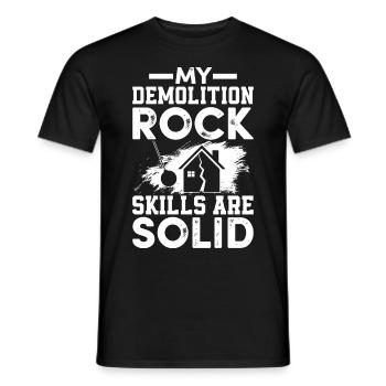 Drôle de démolition de maison Jour Compétence de démolition - T-shirt homme - noir - Devant - AI Model Male 178 light (178cm)