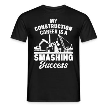 Funny House Demolition Construction Career Resounding E - Men's T-Shirt - black - Front - AI Model Male 178 light (178cm)