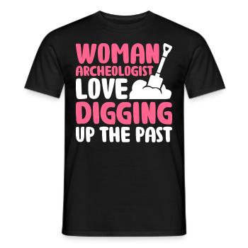 Mme Archéologue Amour Fouiller le Passé - T-shirt homme - noir - Devant - AI Model Male 178 light (178cm)