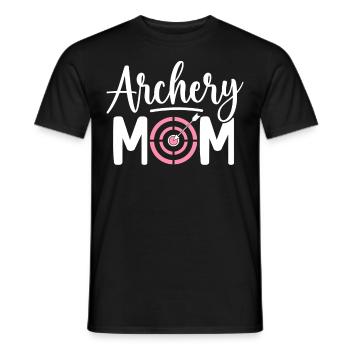 Bogenschießen Mom Bogenschütze Bogen und Pfeil Fra - Männer T-Shirt - Schwarz - Vorne - AI Model Male 178 light (178cm)