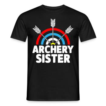 Tir à l’arc Sister Archer Arc et patte - T-shirt homme - noir - Devant - AI Model Male 178 light (178cm)