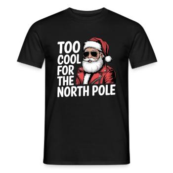 Christmas Cool Santa Claus - Men's T-Shirt - black - Front - AI Model Male 178 light (178cm)