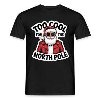 Christmas Cool Santa Claus - Men's T-Shirt - black - Front - AI Model Male 178 light (178cm)