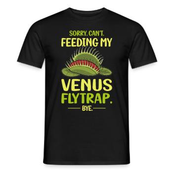 Venusfliegenfalle Karnivore Pflanze Design - Männer T-Shirt - Schwarz - Vorne - AI Model Male 178 light (178cm)