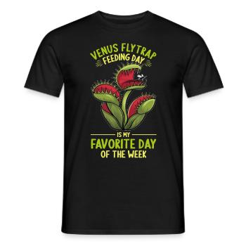 Venusfliegenfalle Karnivore Pflanze Design - Männer T-Shirt - Schwarz - Vorne - AI Model Male 178 light (178cm)