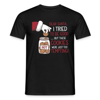 Christmas Time Cookies Gingerbread Baking - Men's T-Shirt - black - Front - AI Model Male 178 light (178cm)