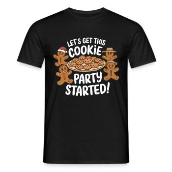 Christmas Time Cookies Gingerbread Baking - Men's T-Shirt - black - Front - AI Model Male 178 light (178cm)