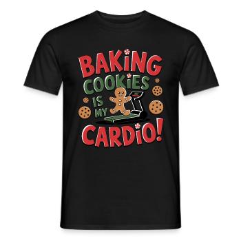 Christmas Time Cookies Gingerbread Baking - Men's T-Shirt - black - Front - AI Model Male 178 light (178cm)