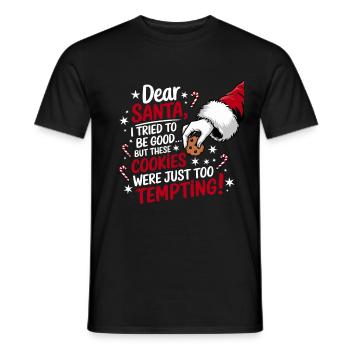 Christmas Time Cookies Gingerbread Baking - Men's T-Shirt - black - Front - AI Model Male 178 light (178cm)