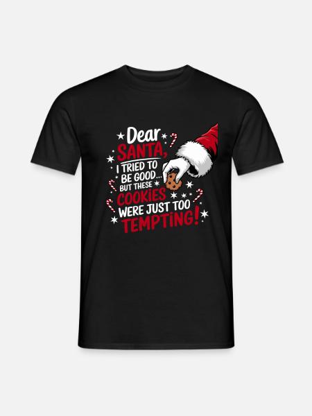 Weihnachtszeit Kekse Lebkuchen Backen - Männer T-Shirt - Schwarz