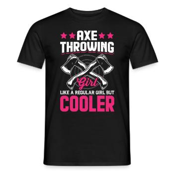 Fille de lancer de hache Fille normale mais cool - T-shirt homme - noir - Devant - AI Model Male 178 light (178cm)