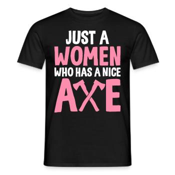 Hache Lancer Femme Hache Lanceur Femmes Faire Un S - T-shirt homme - noir - Devant - AI Model Male 178 light (178cm)
