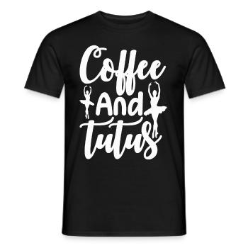 Danse Classique Danseuse Café et Tutus - T-shirt homme - noir - Devant - AI Model Male 178 light (178cm)