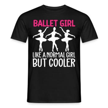 Ballet girl like a normal girl, but a - Men's T-Shirt - black - Front - AI Model Male 178 light (178cm)