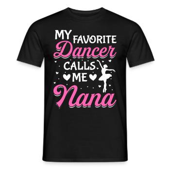 Ballet Dancer Nana Name My Favorite Dancer - Men's T-Shirt - black - Front - AI Model Male 178 light (178cm)