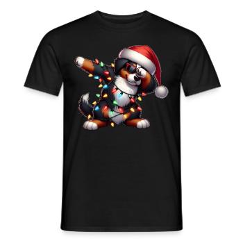 Pois Bernois Bouvier Chien Lunettes De Soleil Mignon - T-shirt homme - noir - Devant - AI Model Male 178 light (178cm)