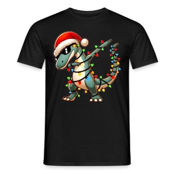 Lunettes de soleil à pois Brontosaure Dinosaure Jamais - T-shirt homme - noir - Devant - AI Model Male 178 light (178cm)