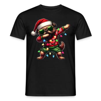 Polka Dot Brussels Griffon Dog Sunglasses Niedl - Men's T-Shirt - black - Front - AI Model Male 178 light (178cm)