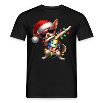 Lunettes de soleil chien Chihuahua à pois Cute Weih - T-shirt homme - noir - Devant - AI Model Male 178 light (178cm)