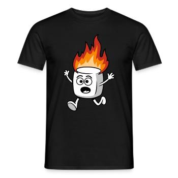 Marshmallow Burning - Men's T-Shirt - black - Front - AI Model Male 178 light (178cm)