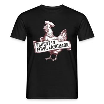 Witziger Hühner Spruch - Männer T-Shirt - Schwarz - Vorne - AI Model Male 178 light (178cm)