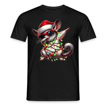 Lunettes de soleil chien Chihuahua à pois Cute Weih - T-shirt homme - noir - Devant - AI Model Male 178 light (178cm)