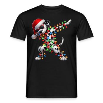 Tupfende Dalmatiner-Sonnenbrille Niedlich Weihnach - Männer T-Shirt - Schwarz - Vorne - AI Model Male 178 light (178cm)