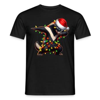 Dabbing Honig Dachs Ratel Sonnenbrille Niedlich - Männer T-Shirt - Schwarz - Vorne - AI Model Male 178 light (178cm)