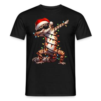 Lunettes de soleil à pois léopard gecko lézard Niedl - T-shirt homme - noir - Devant - AI Model Male 178 light (178cm)
