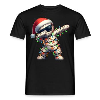 Tupfende Mumie Halloween Sonnenbrille Niedlich Wei - Männer T-Shirt - Schwarz - Vorne - AI Model Male 178 light (178cm)