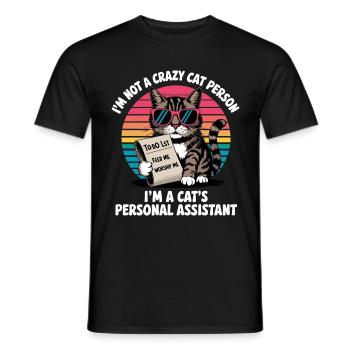 Witziger Katzen Spruch - Männer T-Shirt - Schwarz - Vorne - AI Model Male 178 light (178cm)