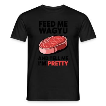 Wagyu Steak - Men's T-Shirt - black - Front - AI Model Male 178 light (178cm)