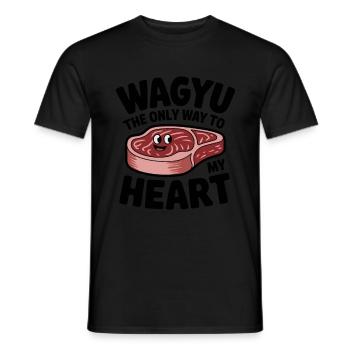 Wagyu Steak - Men's T-Shirt - black - Front - AI Model Male 178 light (178cm)