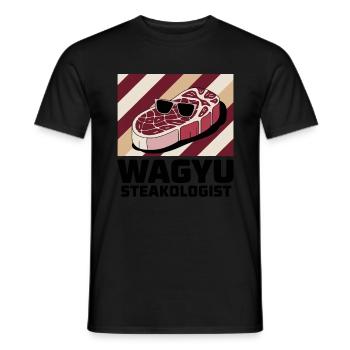 Wagyu Steak - Men's T-Shirt - black - Front - AI Model Male 178 light (178cm)