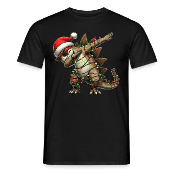 Tupfende Stegosaurus Dinosaurier-Sonnenbrille Nied - Männer T-Shirt - Schwarz - Vorne - AI Model Male 178 light (178cm)