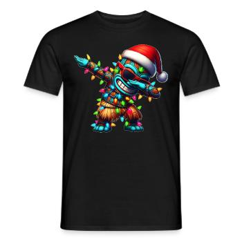 Dabbing Tiki Luau Masque Tiki Hawaïen - T-shirt homme - noir - Devant - AI Model Male 178 light (178cm)